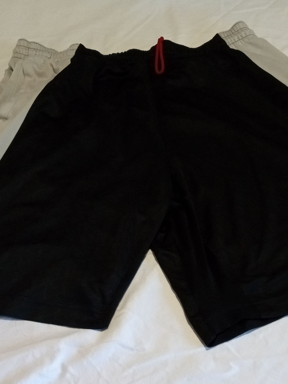Jordan Black Athletic Shorts with Red Drawstring